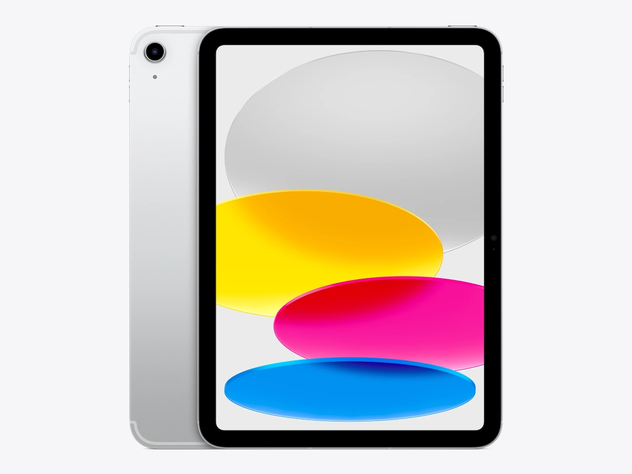 Apple iPad (2022) 10th Gen 64GB Wi-Fi & Cellular Silver (Refurbished)