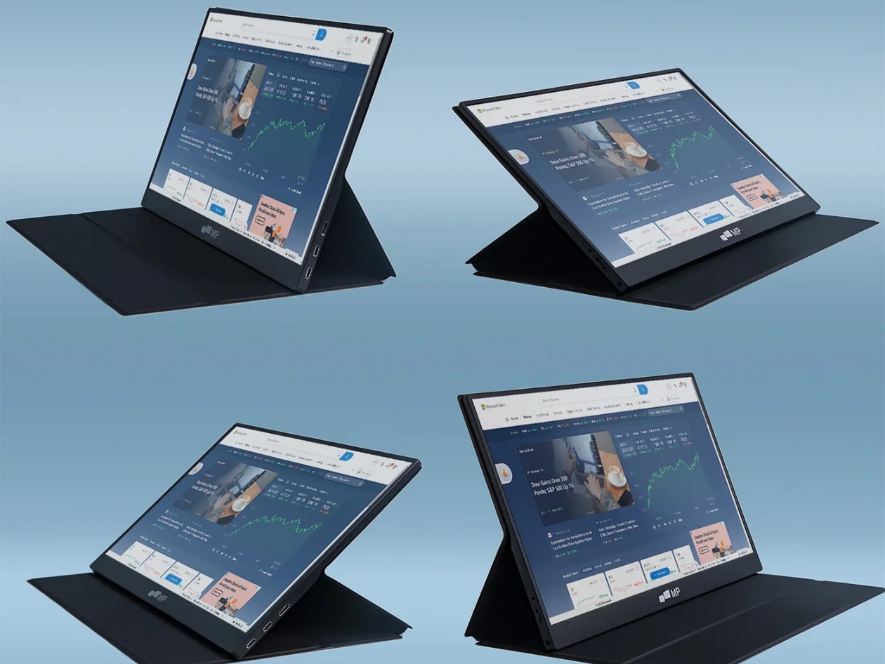 Fold Portable Travel Monitor with Speakers