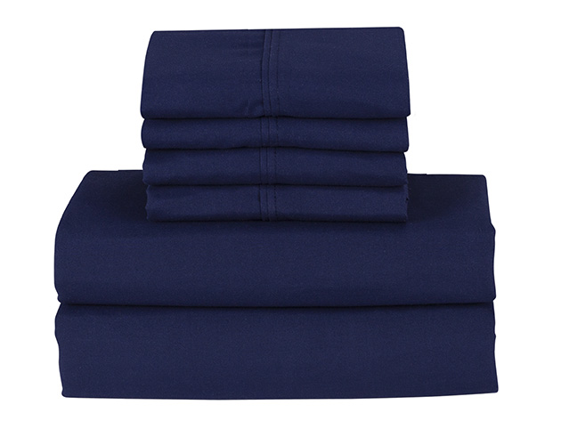 Bamboo Smart Pocket Sheets (Navy/Full/6-Piece)