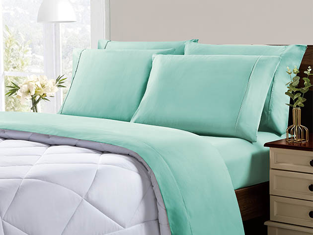 Kathy Ireland 6-Piece CoolMax Sheet Set (Sea Foam/Full)