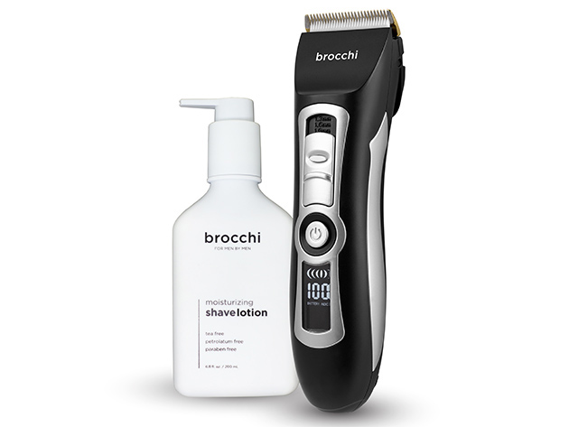 Brocchi Men Grooming Trimmer & Shave Lotion Set