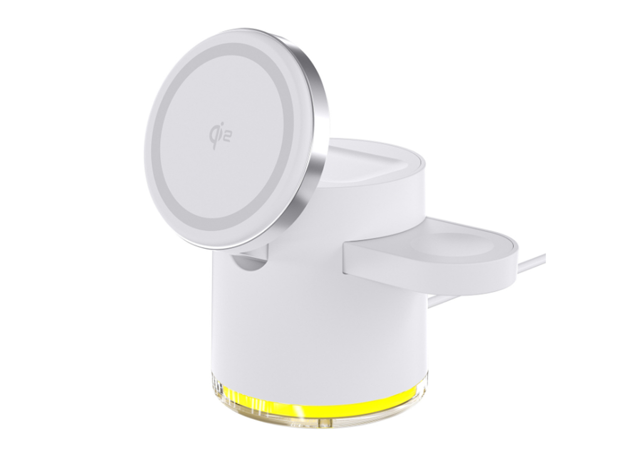 Clingomatic Qi2 3-in-1 Charging Station with Halo Light