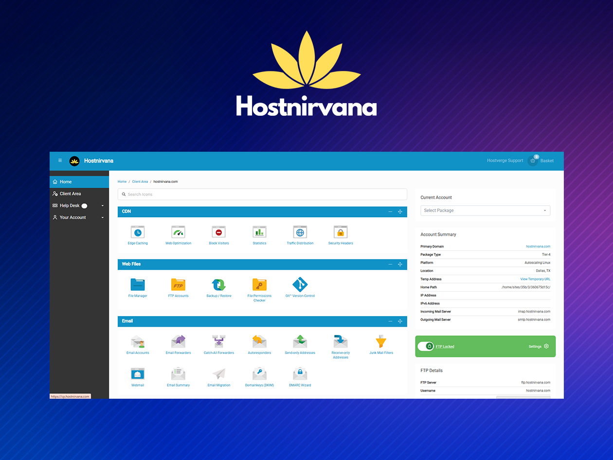 Hostnirvana Website Hosting: Lifetime Subscription