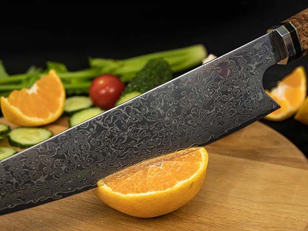 Seido™ Kiritsuke Damascus Chef Knife (6-Piece Rainbow Set)