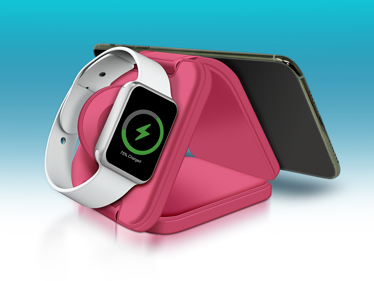 PowerUp Trinity 3-in-1 Charging Station (Pink)