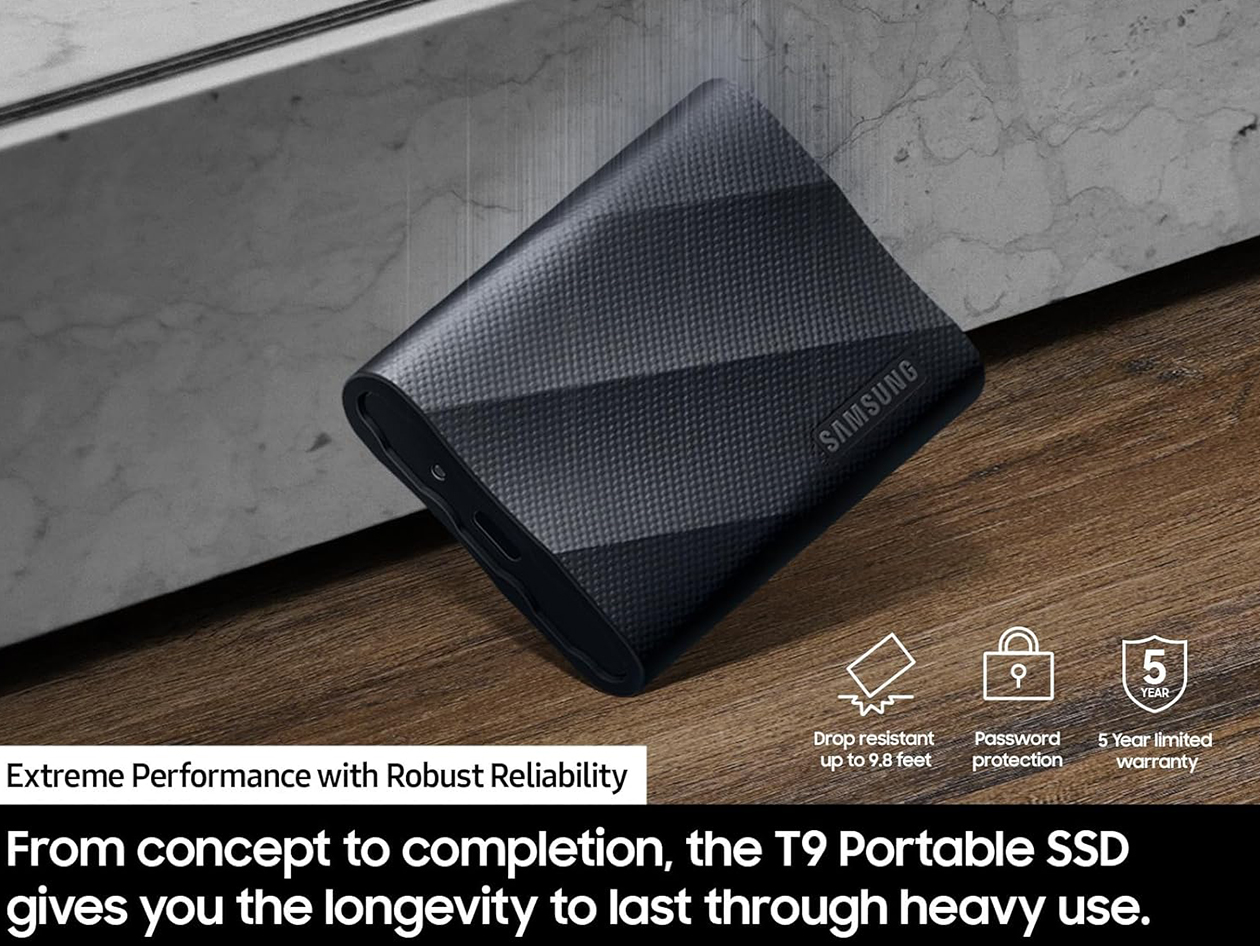 Samsung T9 2TB Portable SSD (Black)