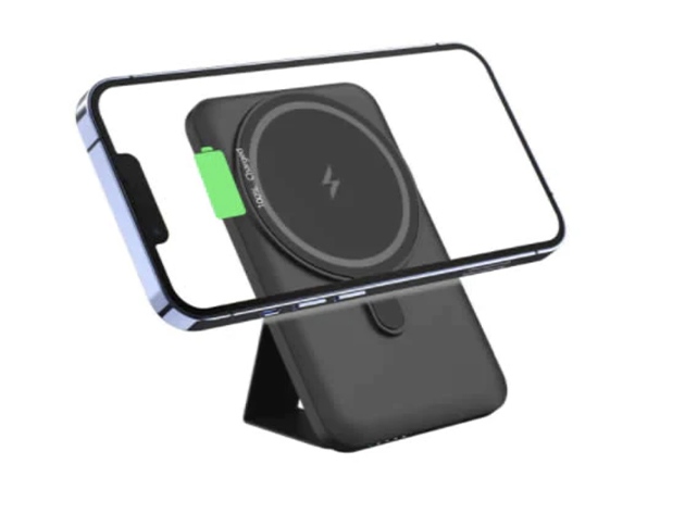 Stand-O-Matic 5,000mAh Fast Wireless Charger and Multi-Stand (Black)
