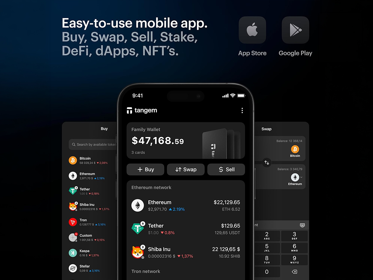TANGEM Stealth Wallet 3-Pack Secure Offline Crypto Hardware Wallet