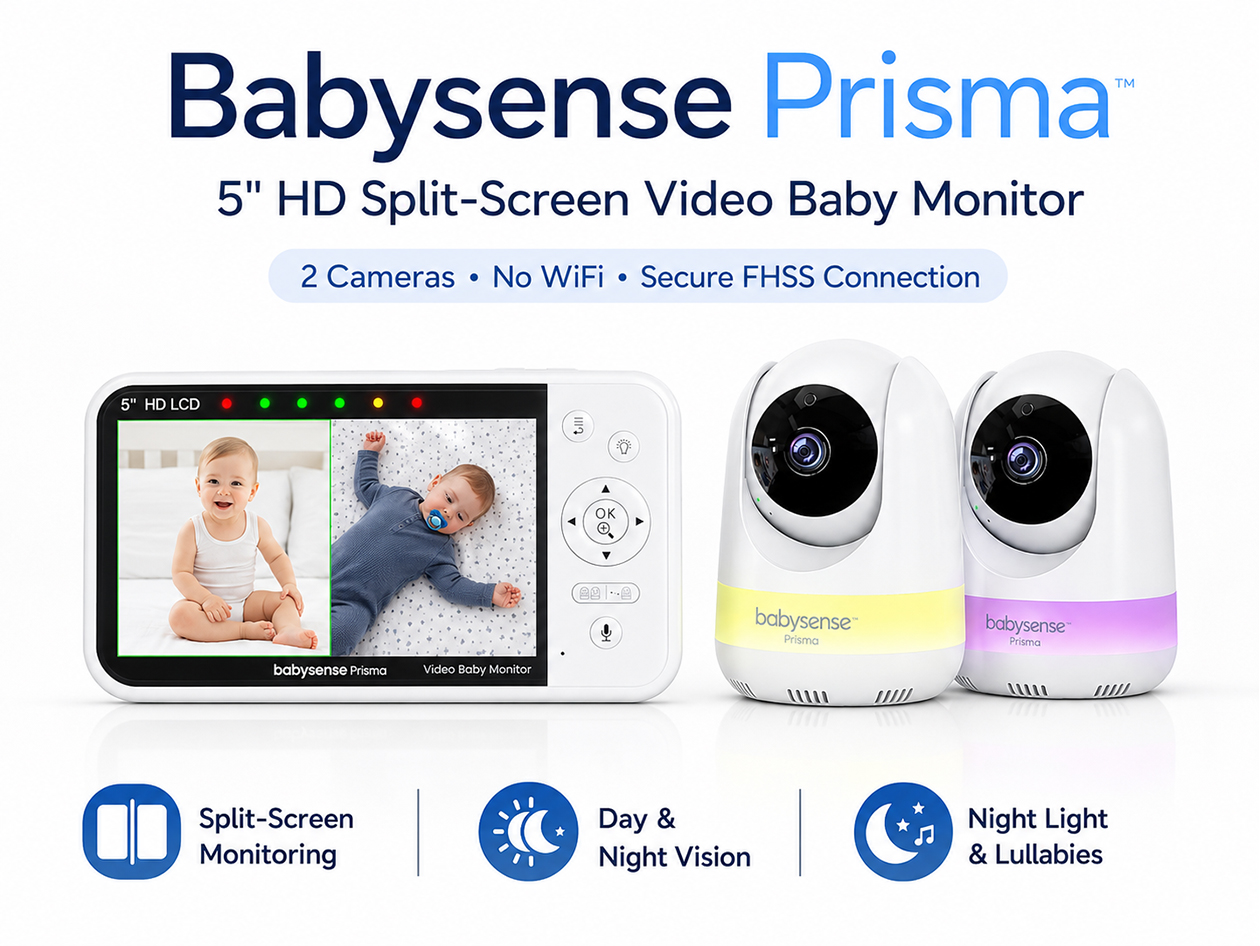 Babysense Prisma: HD Non-Wi-Fi Video Baby Monitor (2 Cameras)