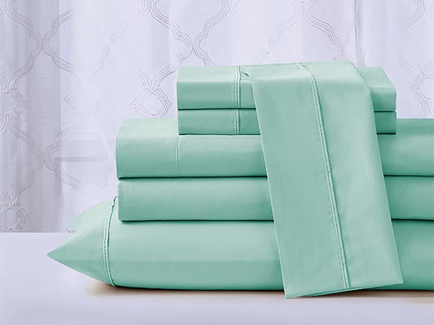 Kathy Ireland 6-Piece CoolMax Sheet Set (Sea Foam/Full)
