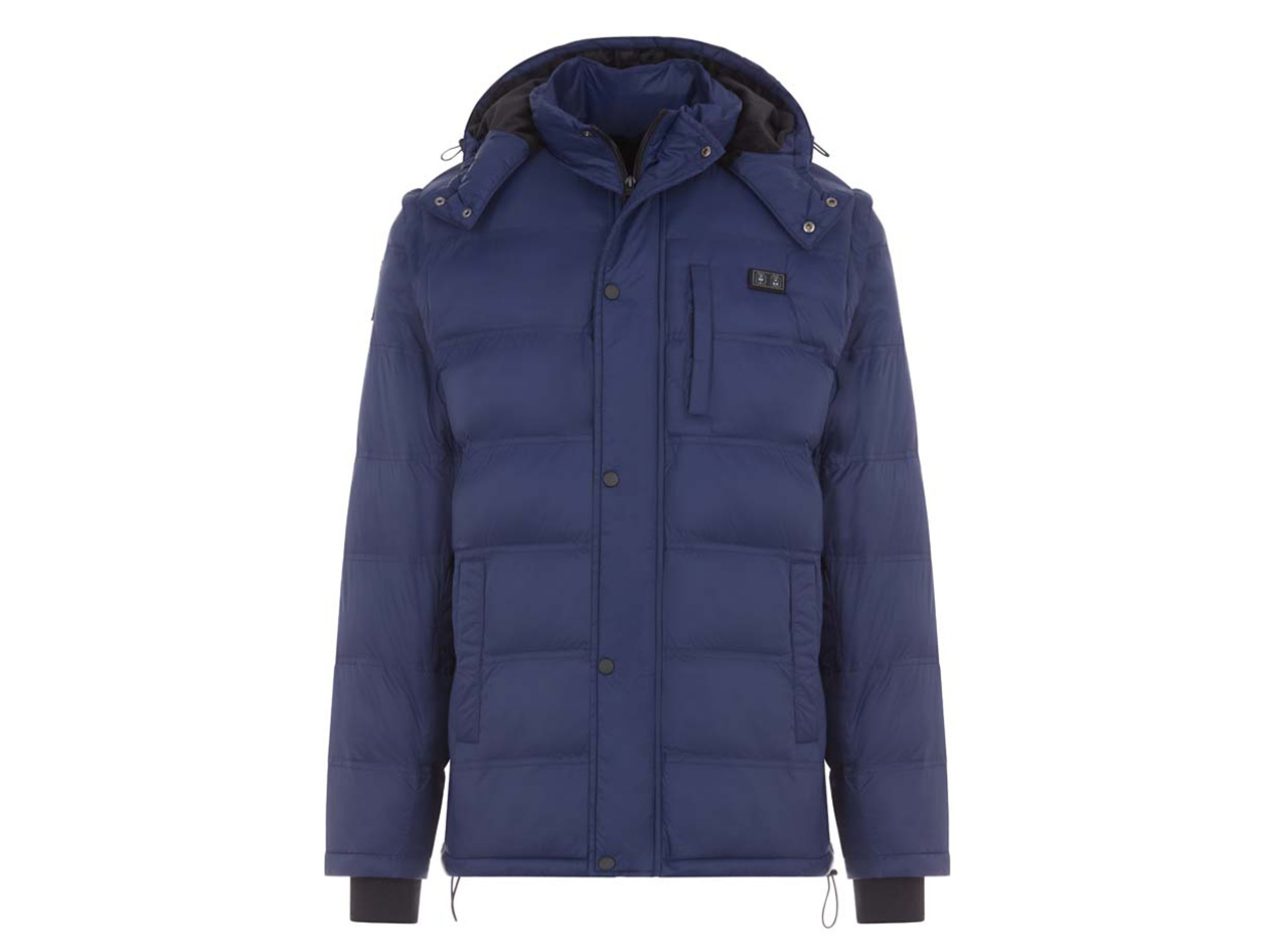 Men's Helios Hybrid Heated Coat with Power Bank (Navy/Medium)