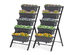 Costway Set of 2 4 FT Vertical Raised Garden Bed 5-Tier Planter Box for Patio Balcony Gray