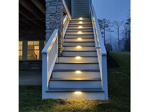 Solar Waterproof LED Deck Lights (16-Pack)  