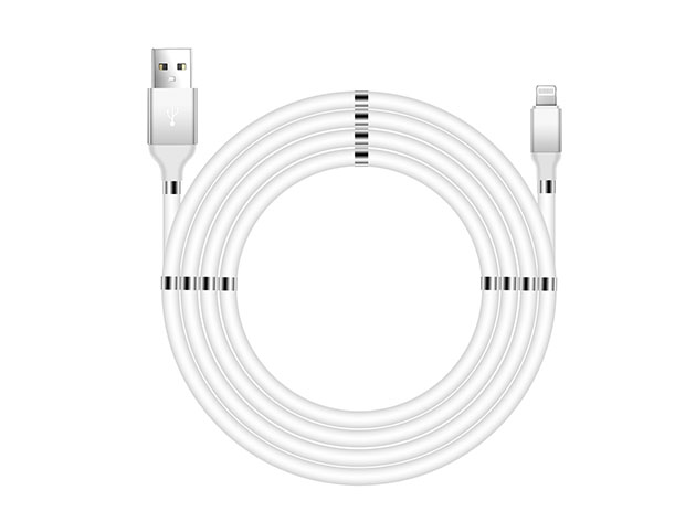 Aduro Fidget Magnetic Self-Winding Lightning Cable (6Ft/White)