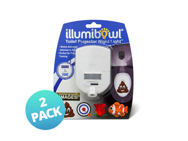 illumiBowl Toilet Projector Night Light: 2-Pack