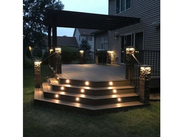 Solar Waterproof LED Deck Lights (16-Pack)  