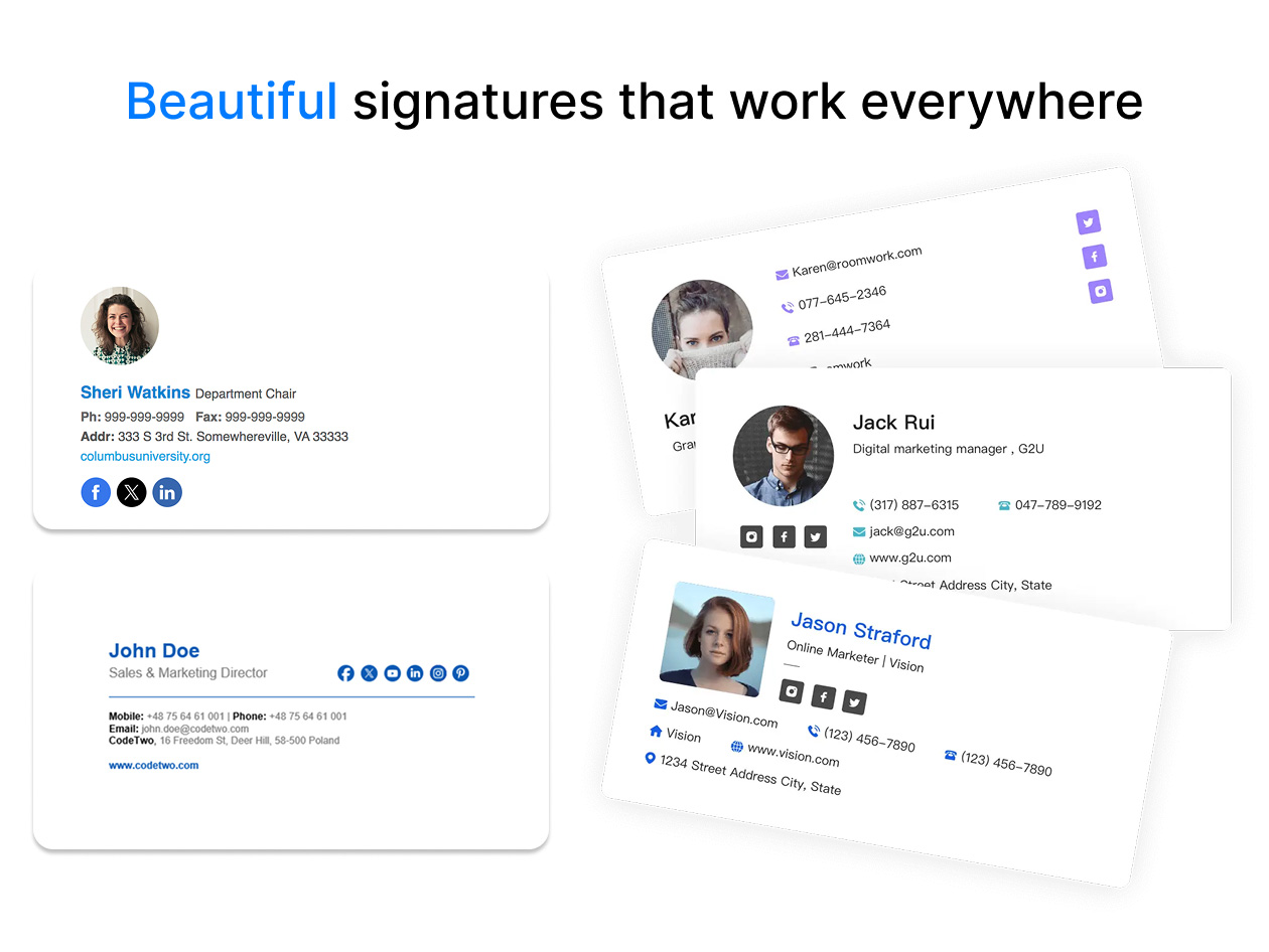 EmailSignatures: Lifetime Subscription (Basic Plan/1 Signature)