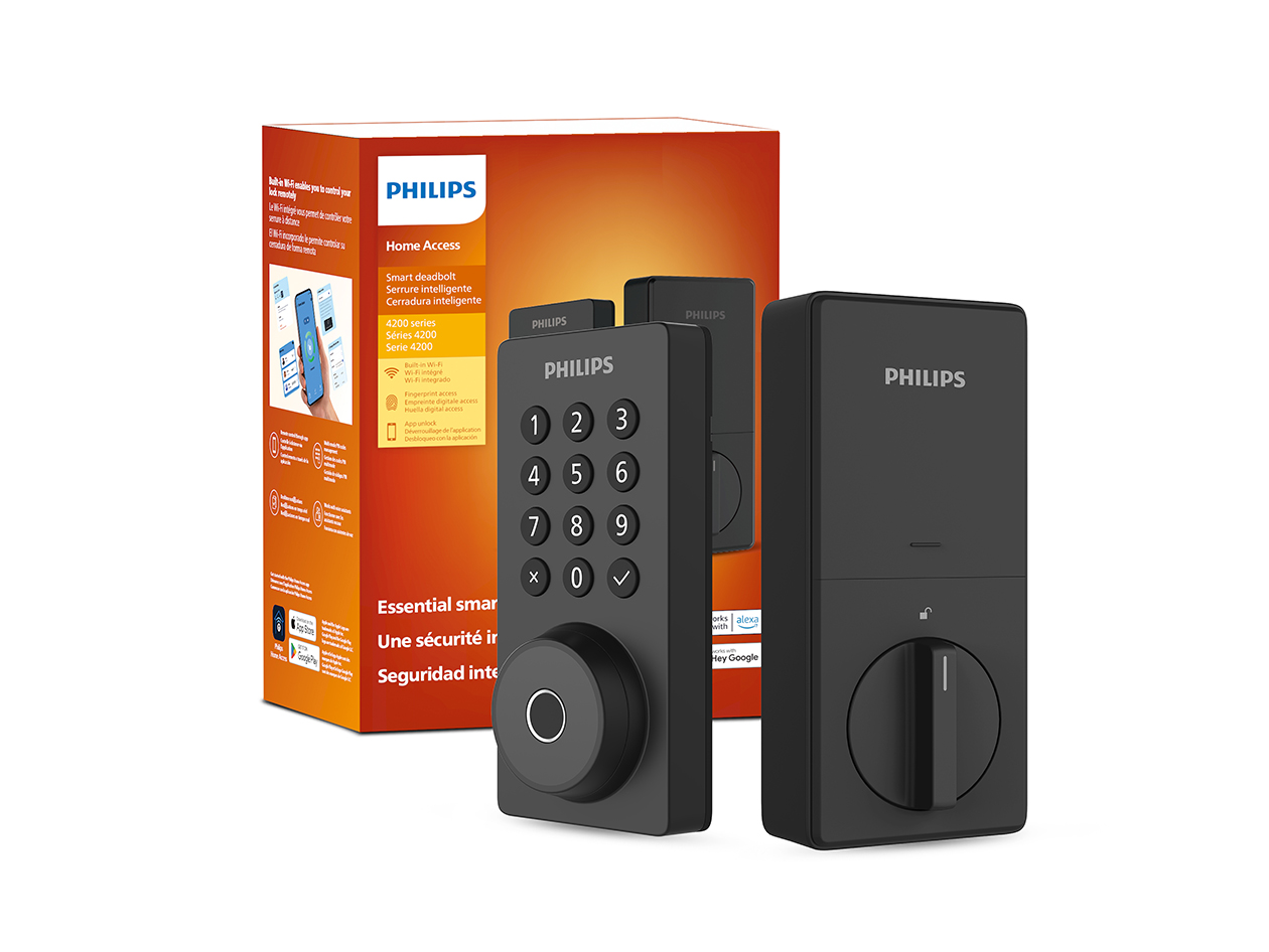 Philips 4000 Series Touchscreen Fingerprint Smart Deadbolt (Matte Black)