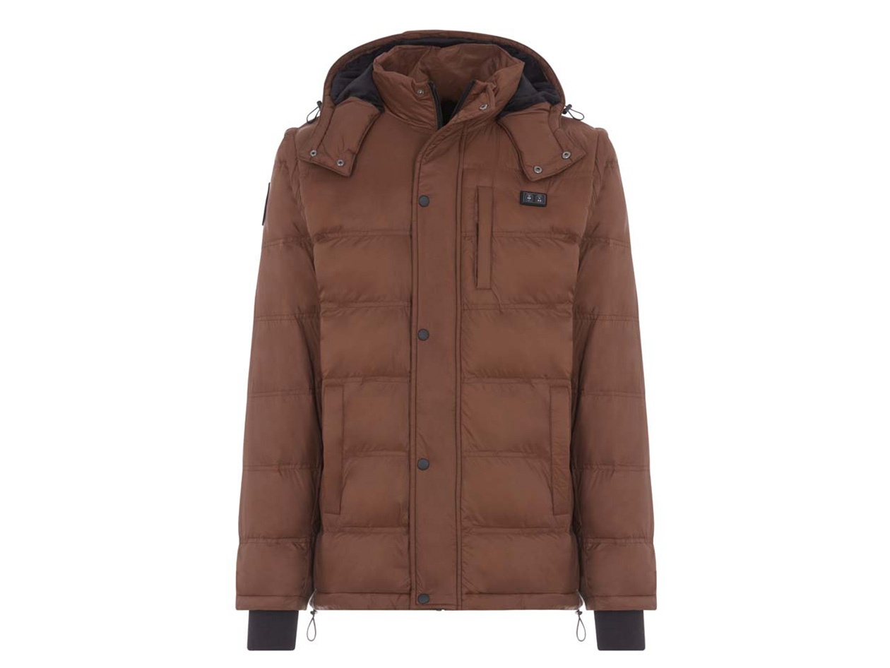 Men's Helios Hybrid Heated Coat with Power Bank (Mocha/3XL)
