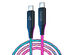 Statik® GloBright® 100W Fast Charge USB-C Braided LED Cables (4-Pack)
