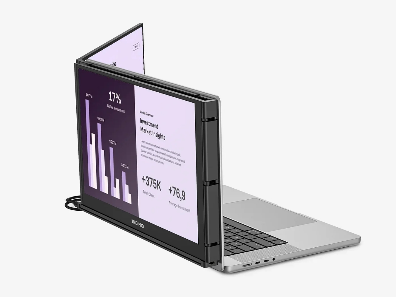 Mobile Pixels Trio 3 Pro 14.1" Tri-Screen Display for 15" - 17.3" Laptops