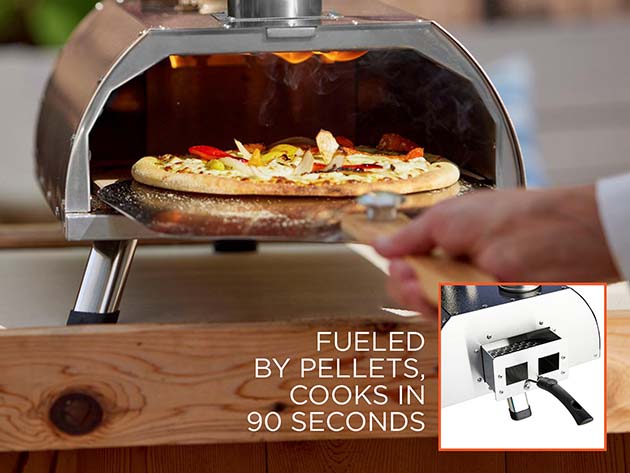 Wolfgang Puck Outdoor Wood Pellet Pizza Oven & Grill (Stainless Steel/Bundle)