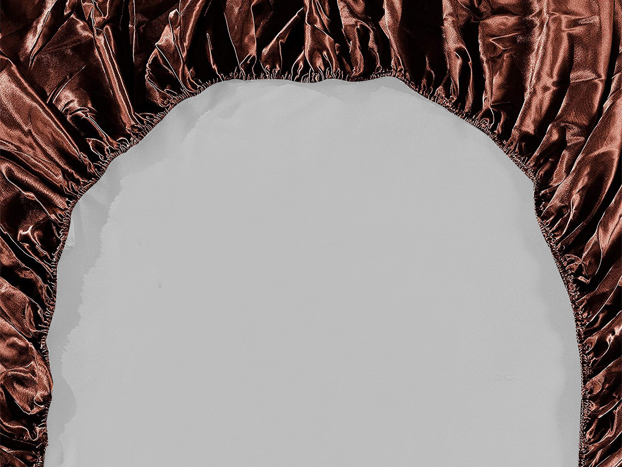 Silky-Soft Satin 4-Piece Sheet Set (Chocolate/King)