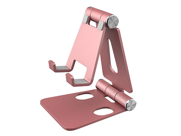 U-Rise Foldable Aluminum Desktop Phone Stand (Rose Gold)