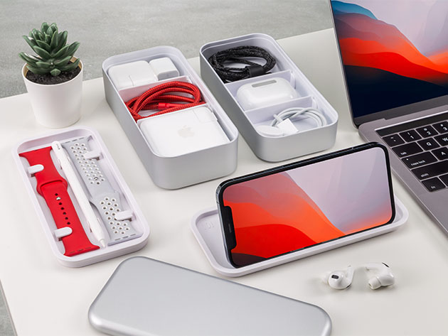 BentoStack Tech Accessory Organizer (Silver)
