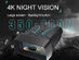 4K/36MP 1300' Night Vision Binoculars with 4.5" Screen, 8x Zoom & 32GB Card