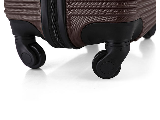 InUSA Royal Lightweight Hardside 3-Piece Set (20"/24"/28", Brown)