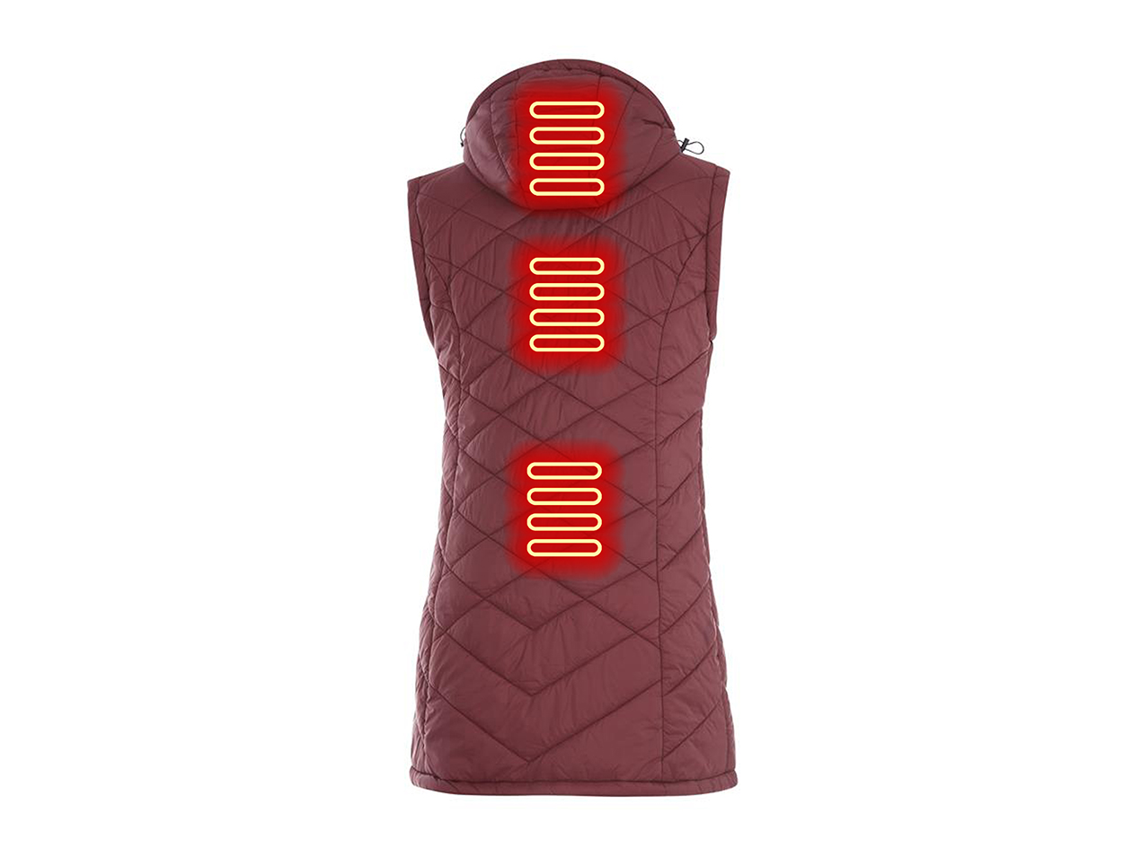 Women's Helios Hybrid Heated Coat (Burgundy/XL)