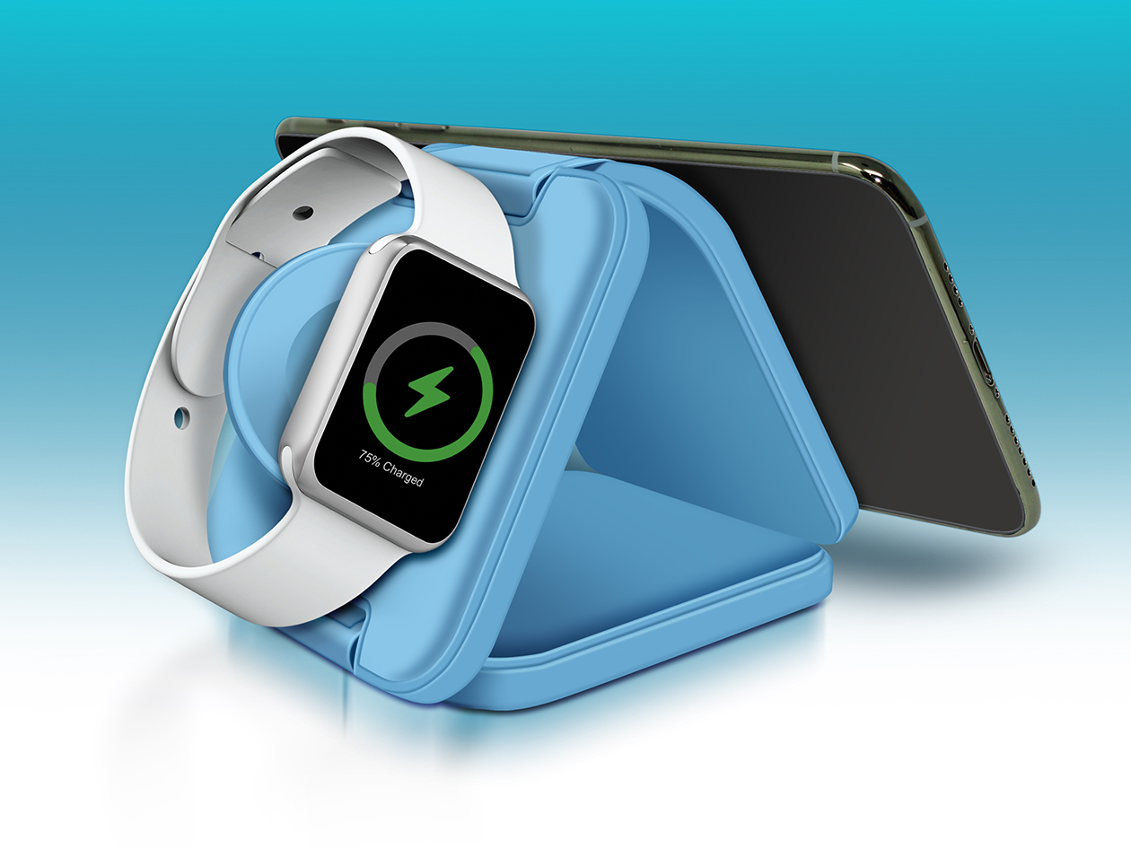 PowerUp Trinity 3-in-1 Charging Station (Blue)
