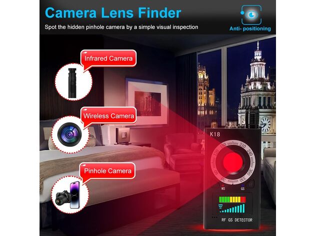 Hidden Camera, Bug, GPS & RF Detector