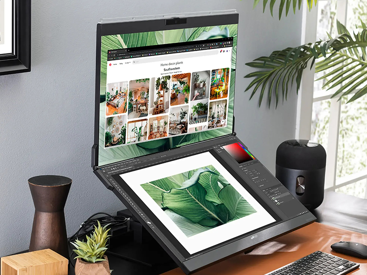 Geminos X 1440p Stacked Dual 24" Touchscreen Desktop Monitors