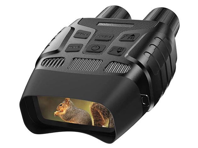 720p/1MP 1000' Night Vision Binoculars with 2.3" Screen, 4x Zoom & 32GB Card