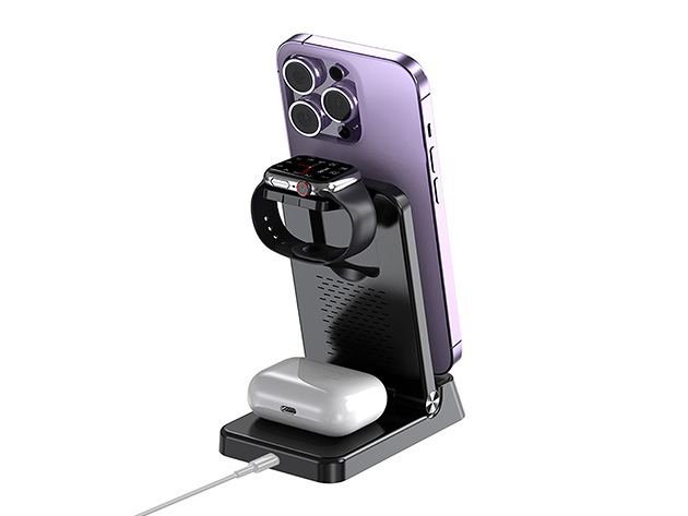 Waloo Mini Wireless Charging Dock (All Qi-Enabled Devices/Black)