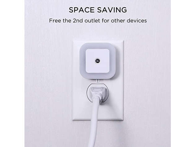 LED Plug-in Night Light Lamp with Smart Sensor (6-Pack)
