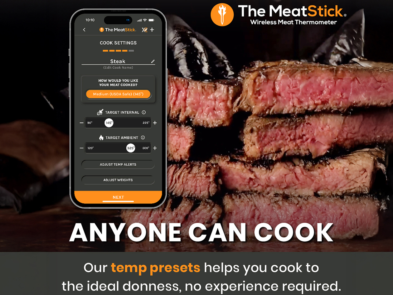 MeatStick Chef X Compact Wireless Meat Thermometer Set for Ovens, Air Fryers & Grills