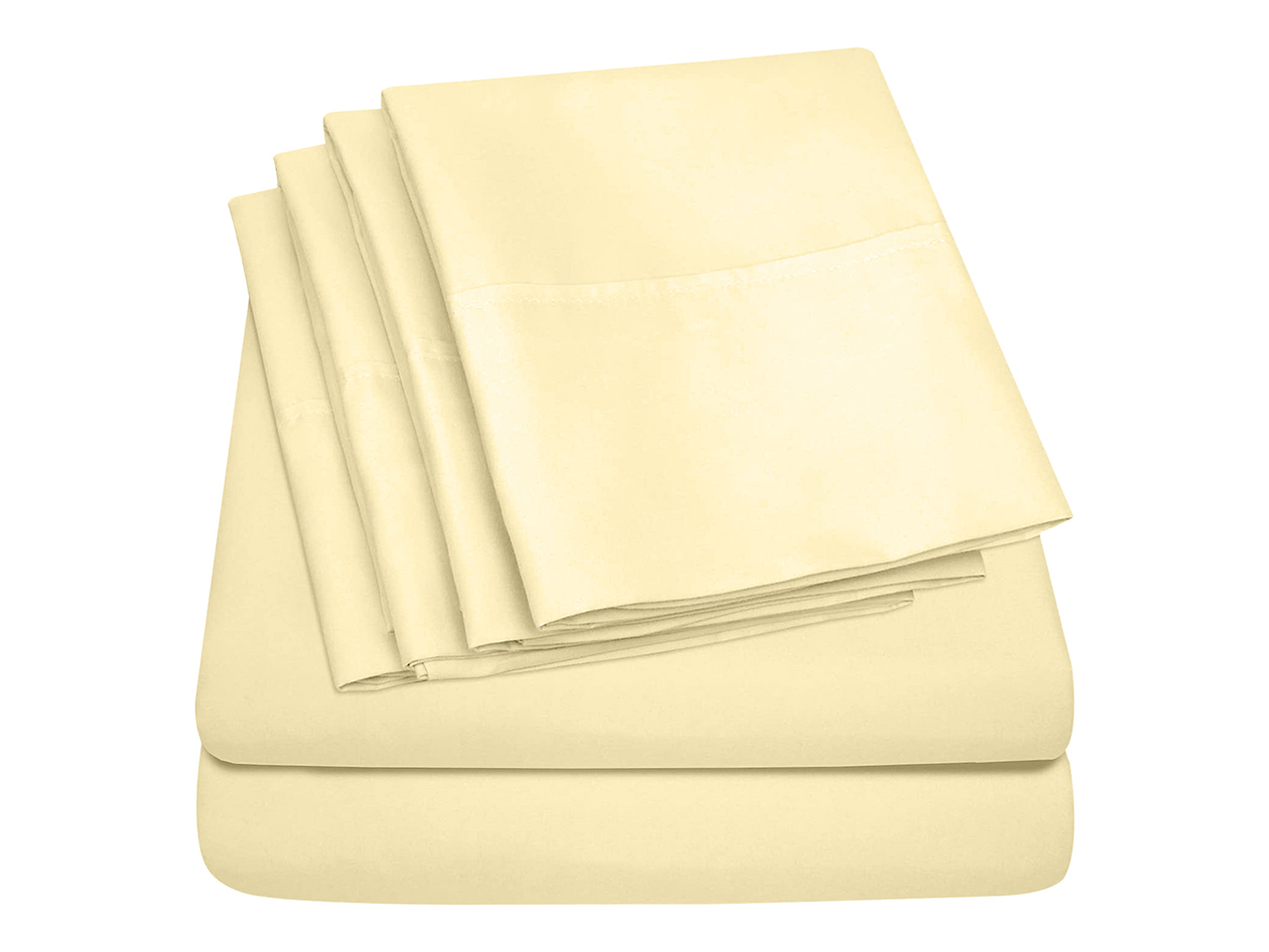 Super-Soft 1800 Series Bamboo Blend 3-Piece Sheet Set (Cream/Twin)