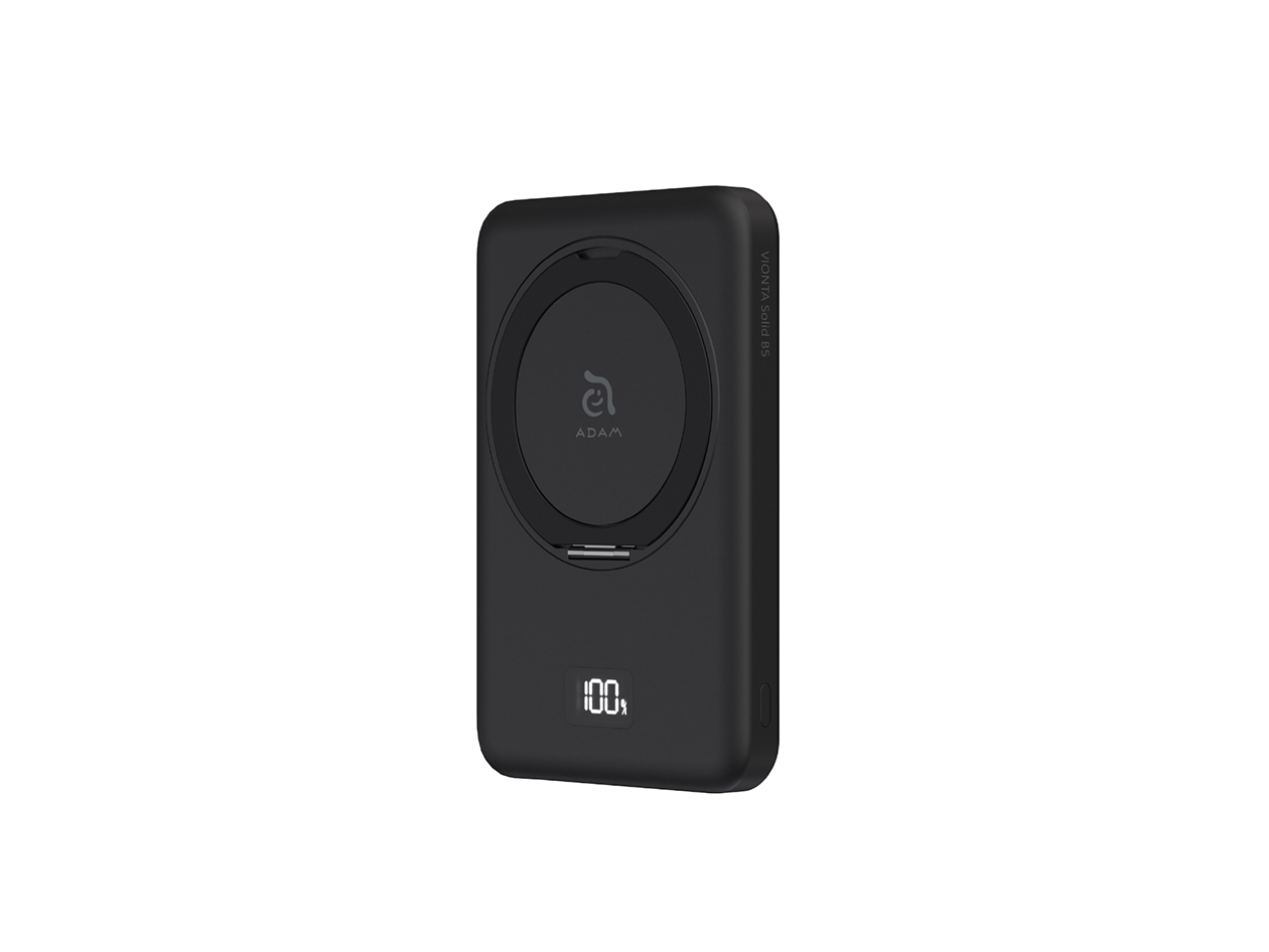 VIONTA B10 10000 mAh Solid-State Power Bank with Foldable Stand Black