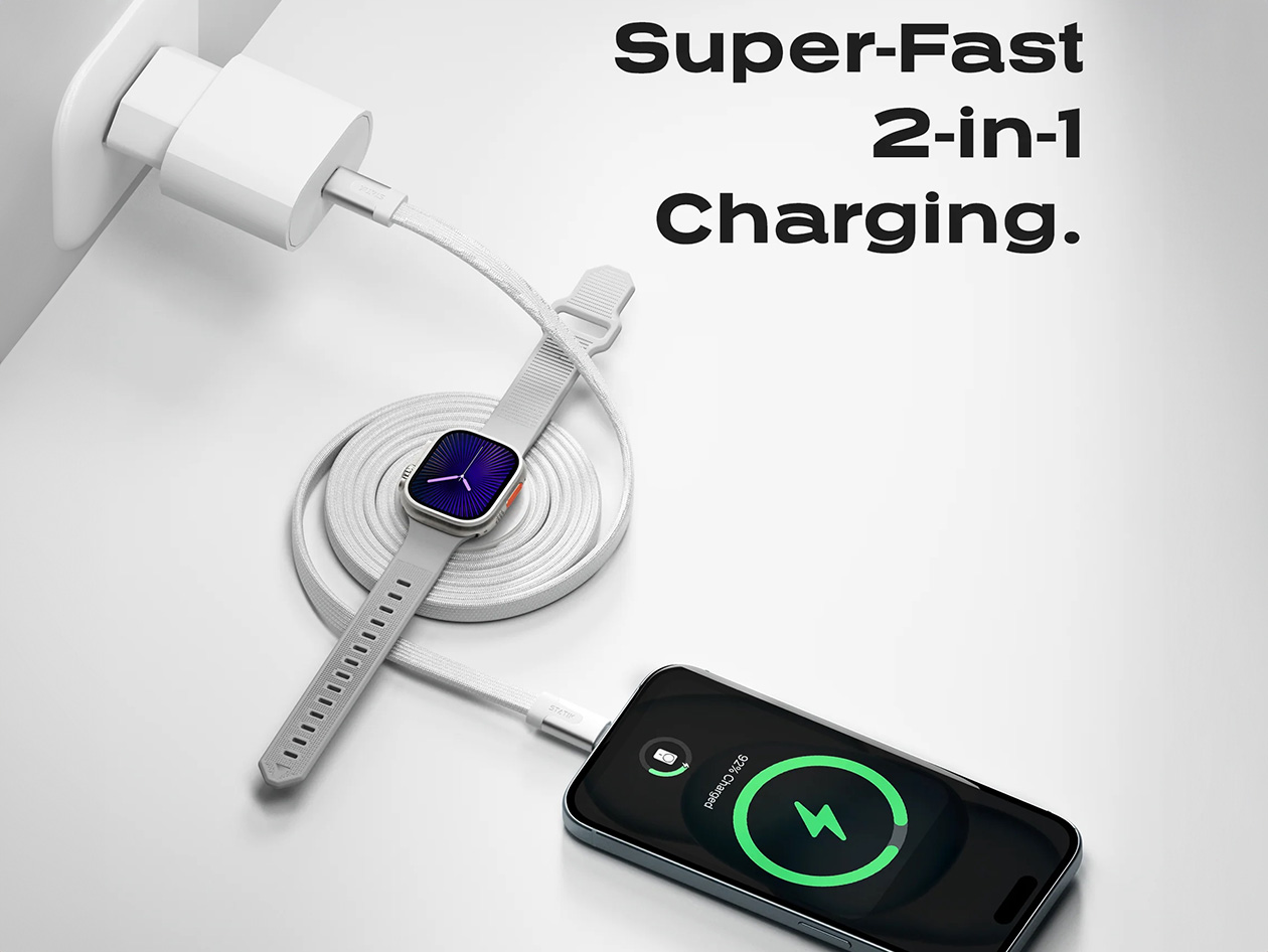 Statik® MagStack™ Duo Apple Watch Charger + 60W USB-C Cable