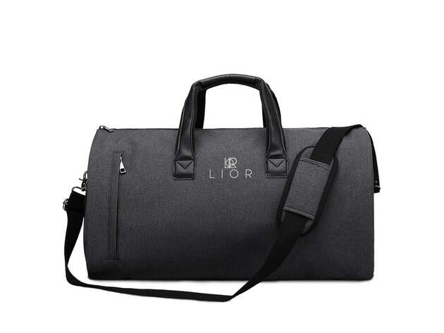 Convertible Garment Bag with Shoulder Strap (Gray)