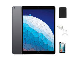 Apple iPad Air 10.5" (2019) 3rd Gen 64GB Wi-Fi Space Gray (Refurbished) & Accessories Bundle