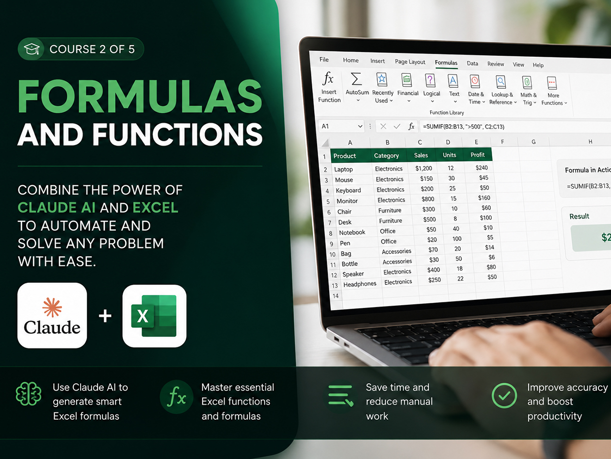 Claude AI for Microsoft Excel Mastery Bundle