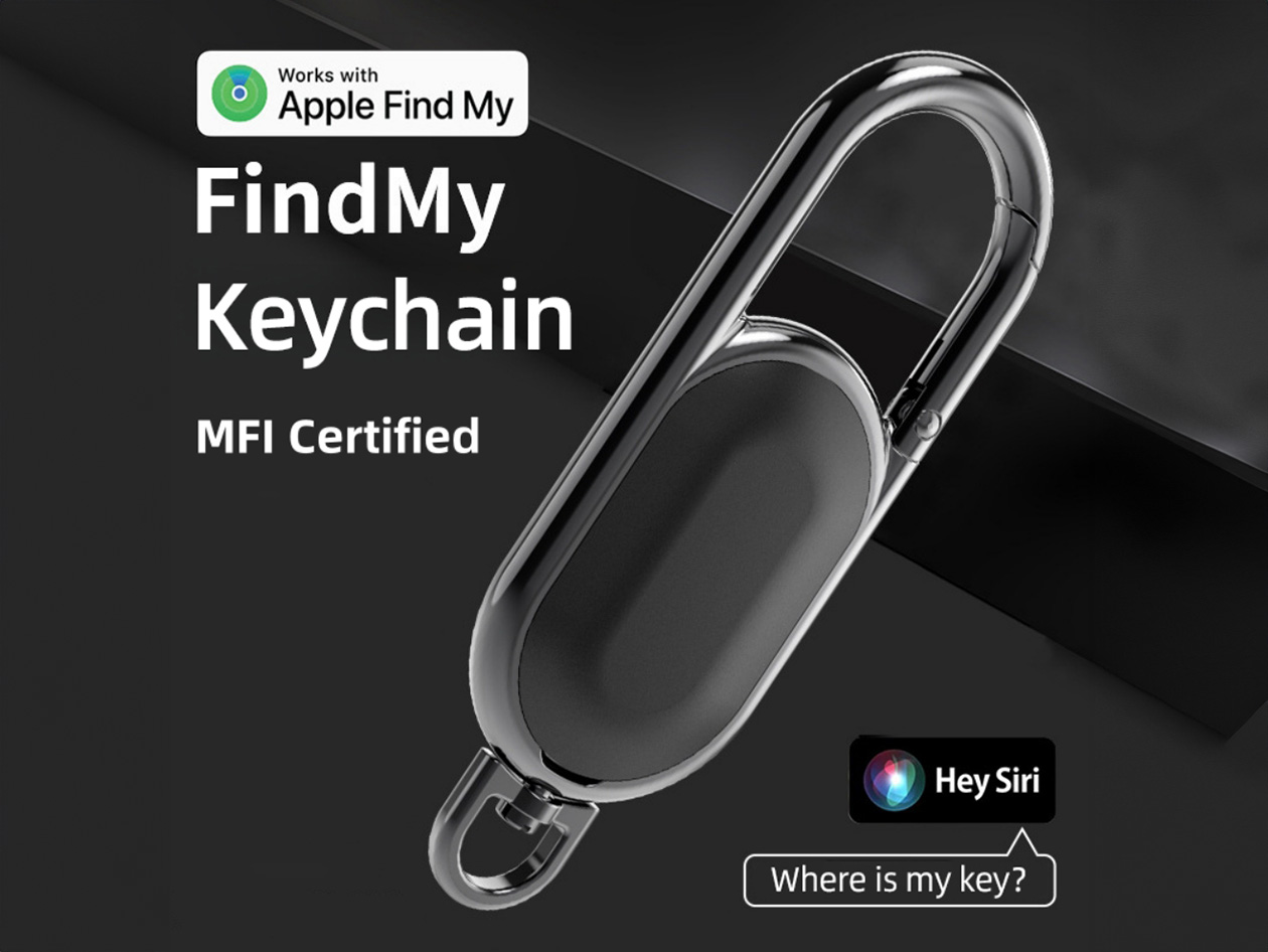 Carabiner Keychain Tracker (2-Pack) - Works with Apple Find My (iOS only)