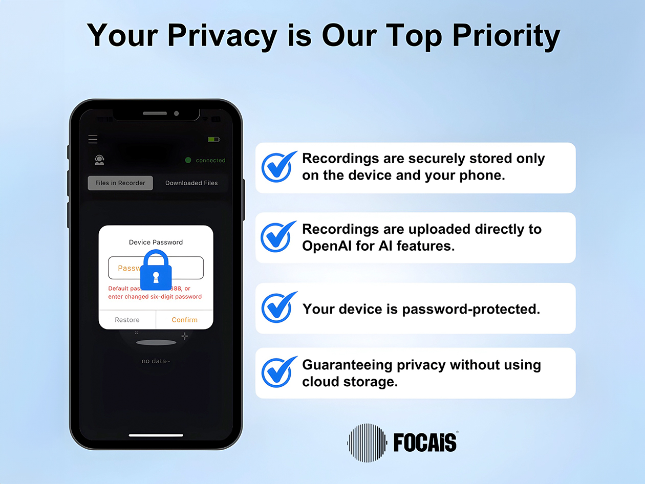 Focais: Meet One – Your AI-Powered Assistant to Capture & Summarize Notes (White)