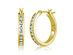 Gold Plated Cubic Zirconia Hoop Earrings
