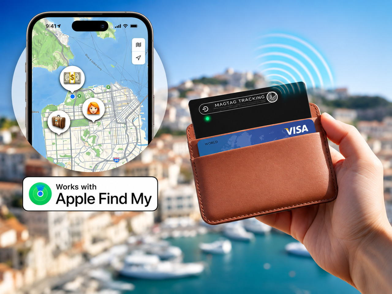 MagTag Ultra Slim Tracker Card with Apple Find My 2-Pack