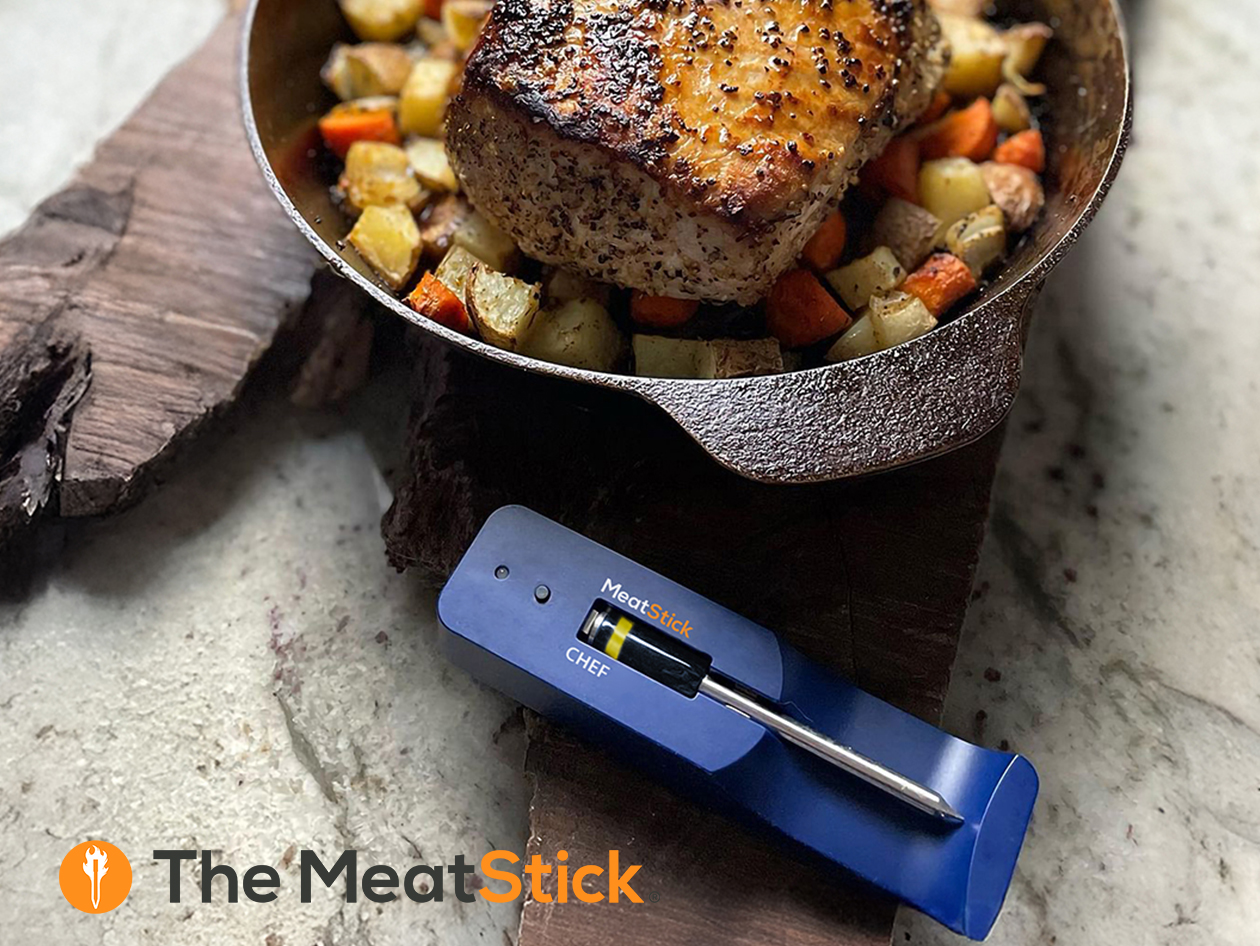 MeatStick Chef Mini Wireless Meat Thermometer Set for Small Cuts with Quad Sensors & App Control